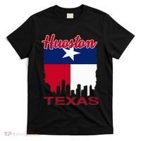 Houston Texas Skyline Vintage Houston Texas Flag T-Shirt thumb 0