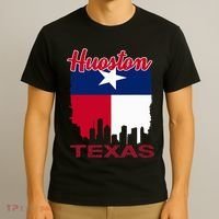 Houston Texas Skyline Vintage Houston Texas Flag T-Shirt thumb 3