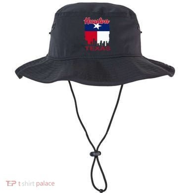 Houston Texas Skyline Vintage Houston Texas Flag Bucket Hat