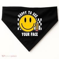 Happy To See Your Face School USA-Made Doggie Bandana thumb 0