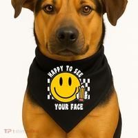 Happy To See Your Face School USA-Made Doggie Bandana thumb 1