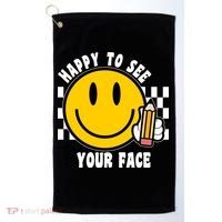 Happy To See Your Face School Golf Towel thumb 0