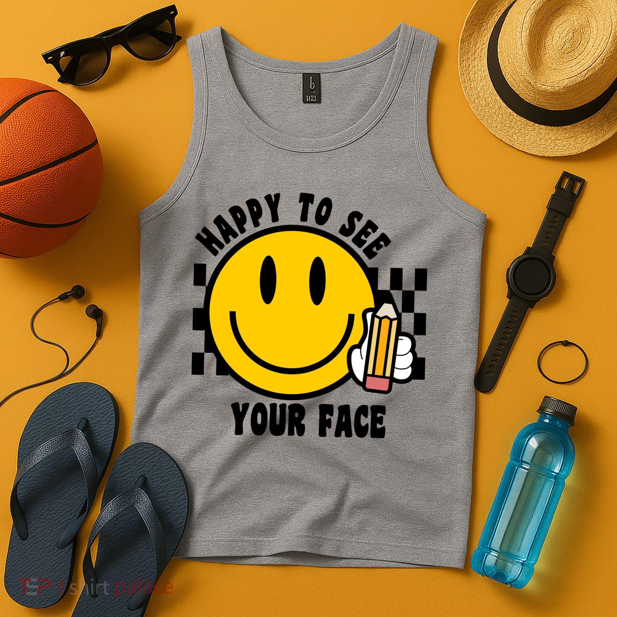 Happy To See Your Face School Tank Top