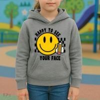 Happy To See Your Face School Kids Hoodie thumb 3