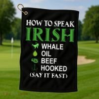 How To Speak Irish Golf Towel thumb 1