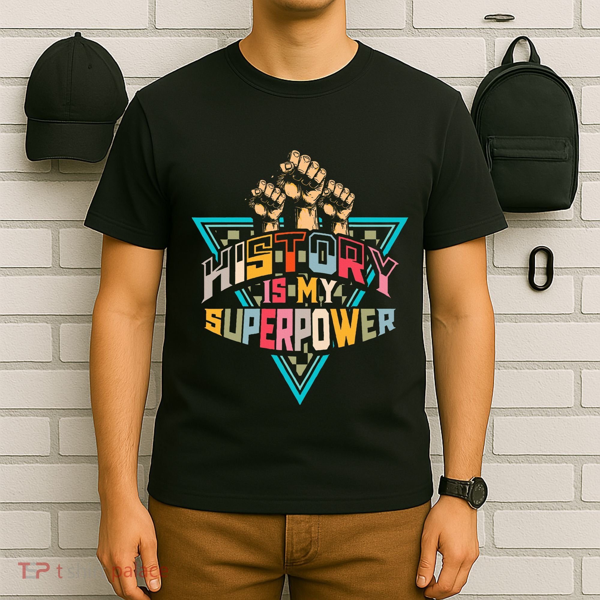 History Teacher Superpower Funny Historian Social Studies T-Shirt