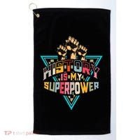 History Teacher Superpower Funny Historian Social Studies Golf Towel thumb 0