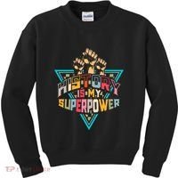History Teacher Superpower Funny Historian Social Studies Kids Sweatshirt thumb 0