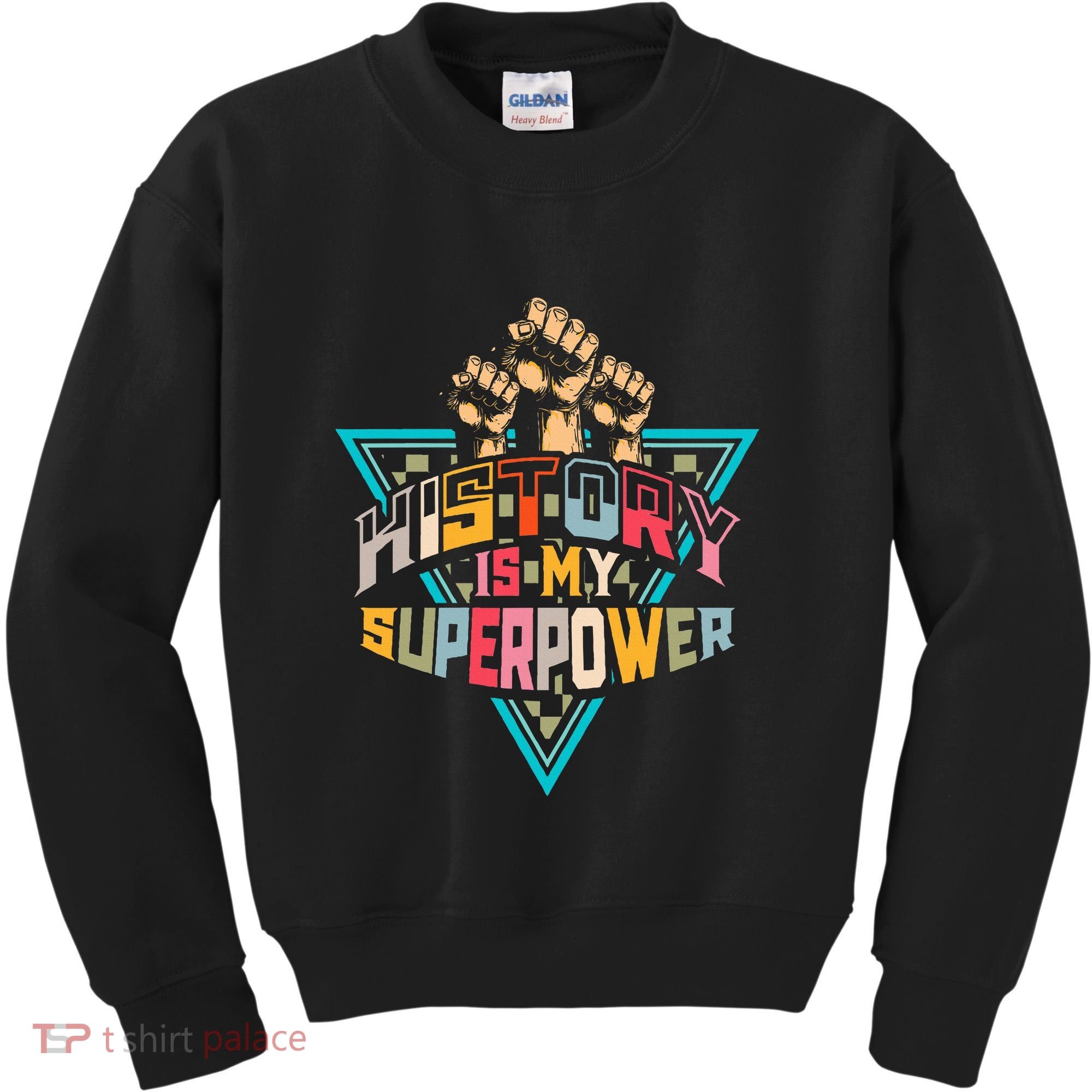 History Teacher Superpower Funny Historian Social Studies Kids Sweatshirt