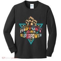 History Teacher Superpower Funny Historian Social Studies Kids Long Sleeve Shirt thumb 0
