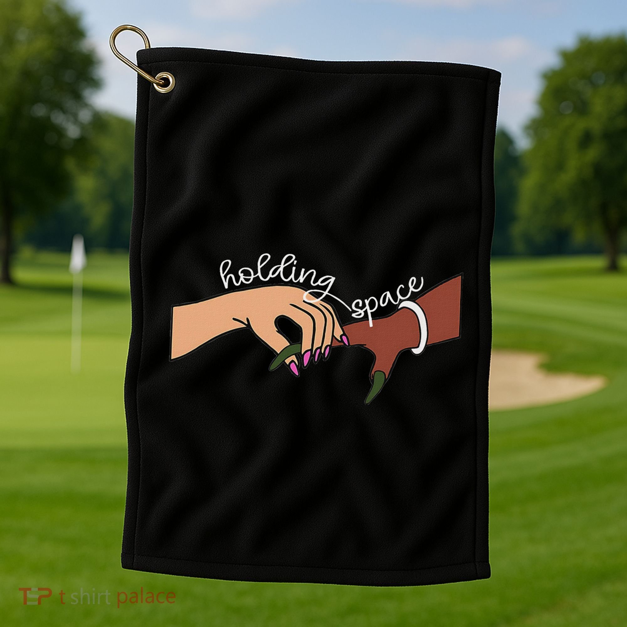 Holding Together Space Golf Towel