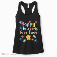 Happy To See Your Face Teachers Students First Day Of School Women's Tank Top thumb 0
