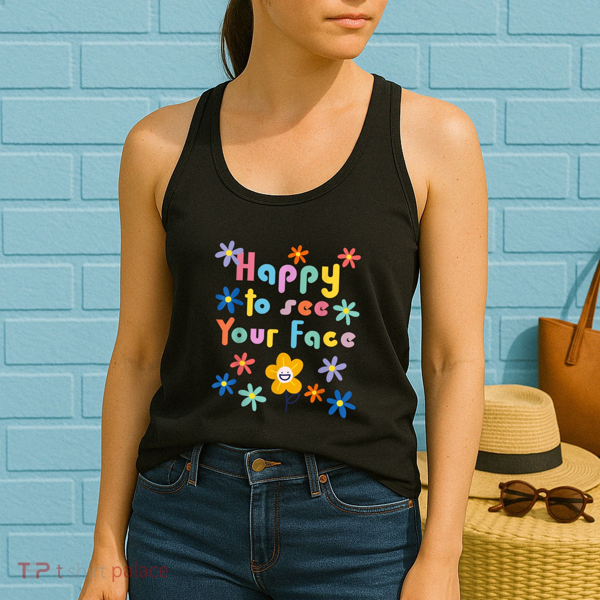 Happy To See Your Face Teachers Students First Day Of School Women's Tank Top