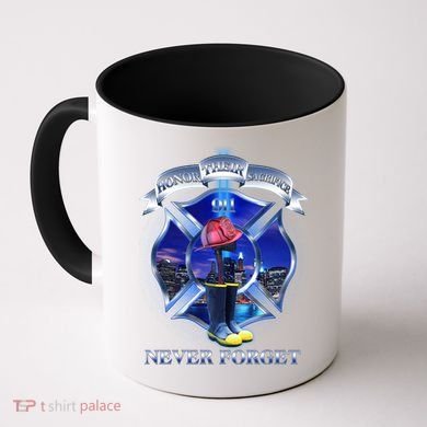 Honor Their Sacrifice Never Forget 911 September 11 Fire Fighters Heroes Coffee Mug