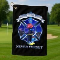 Honor Their Sacrifice Never Forget 911 September 11 Fire Fighters Heroes Golf Towel thumb 1