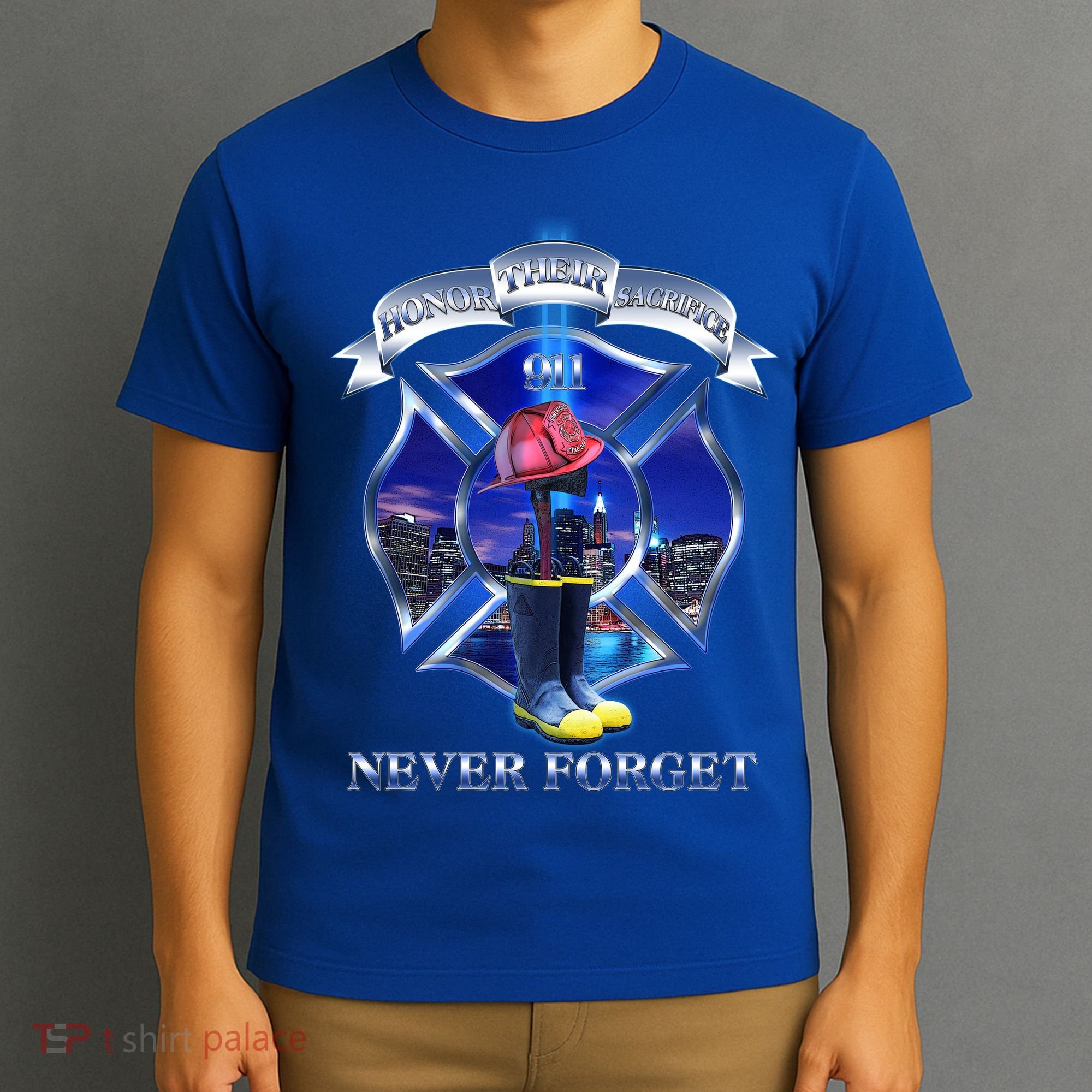Honor Their Sacrifice Never Forget 911 September 11 Fire Fighters Heroes T-Shirt