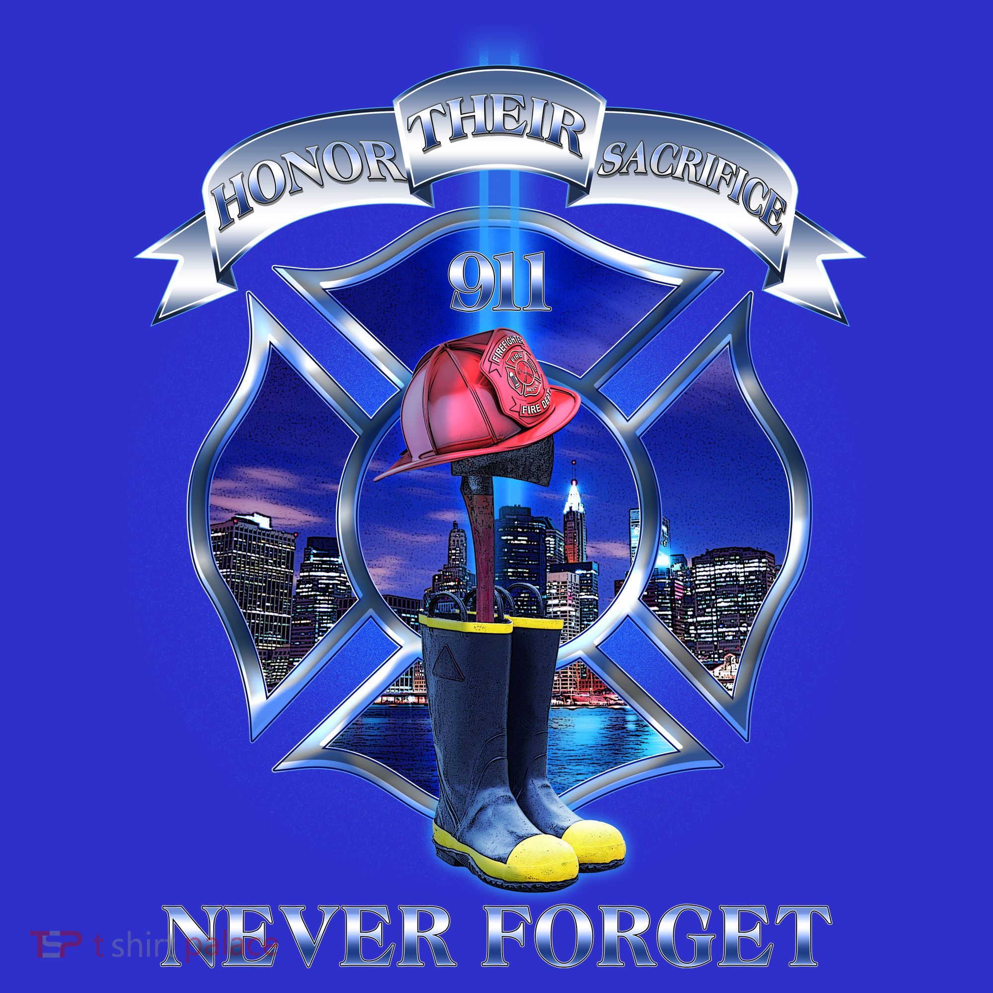 Honor Their Sacrifice Never Forget 911 September 11 Fire Fighters Heroes Women's Tank Top