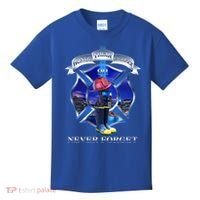 Honor Their Sacrifice Never Forget 911 September 11 Fire Fighters Heroes Kids T-Shirt thumb 0