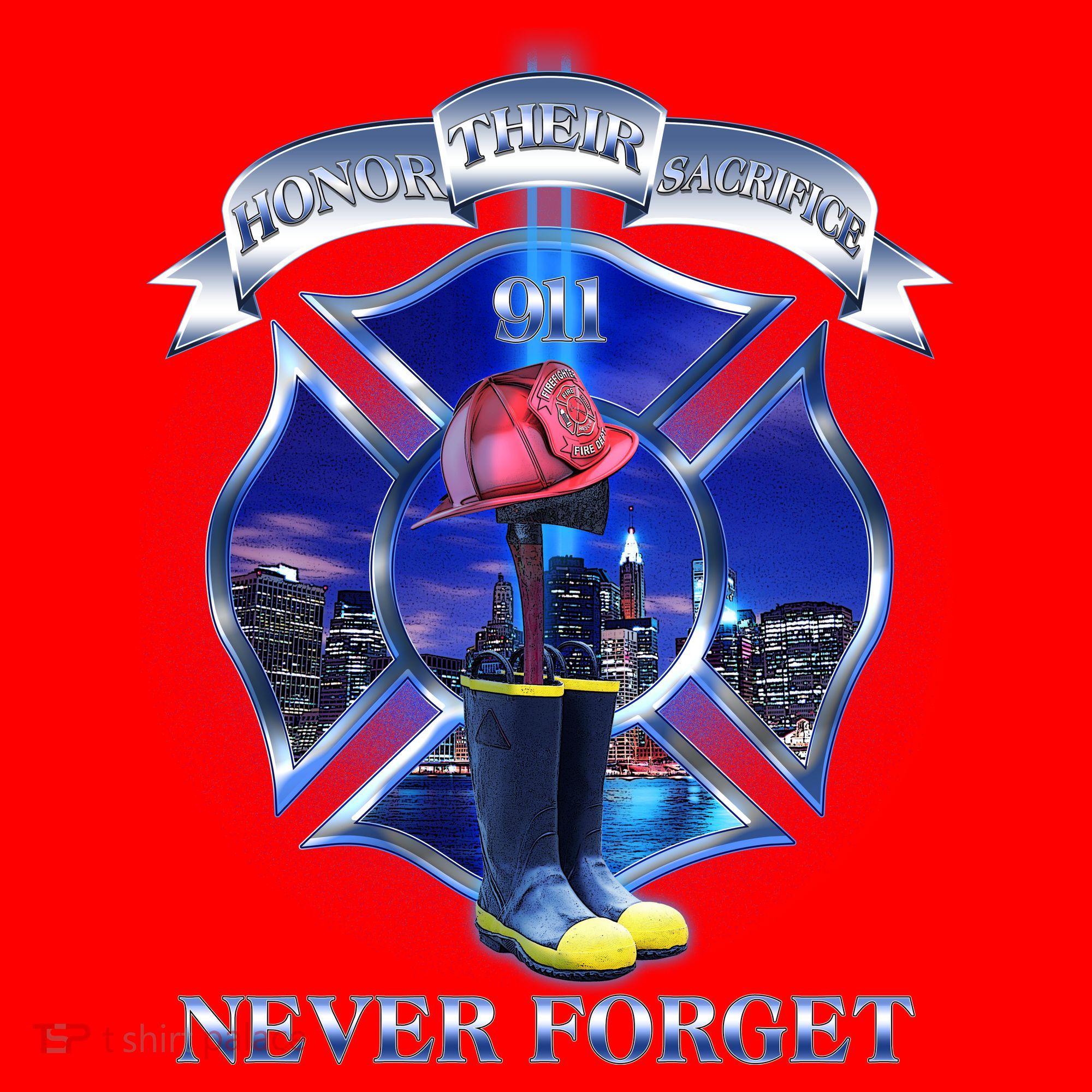 Honor Their Sacrifice Never Forget 911 September 11 Fire Fighters Heroes Santa Hat