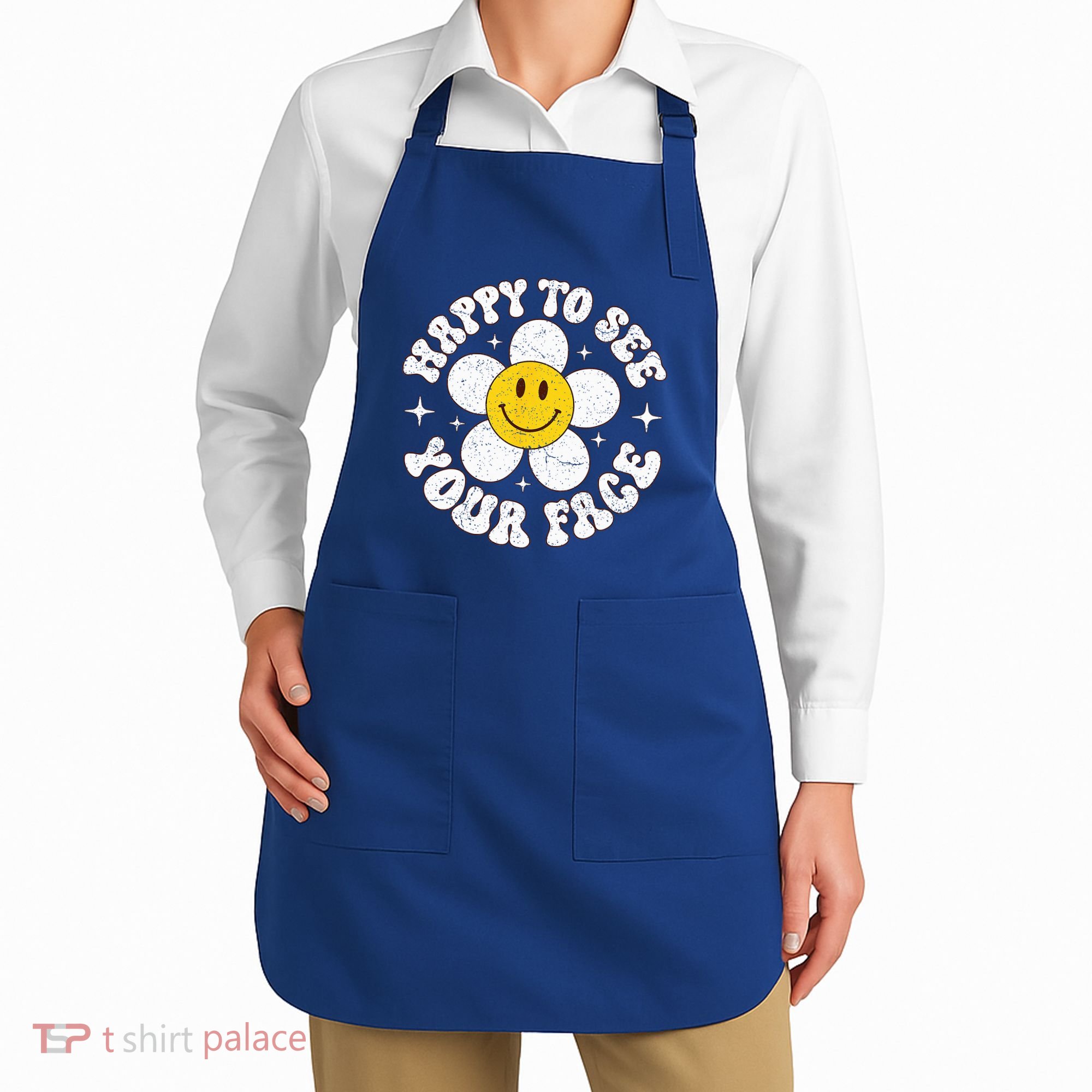 Happy To See Your Face Cute First Day Of School Friend Squad Apron