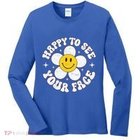 Happy To See Your Face Cute First Day Of School Friend Squad Women's Long Sleeve Shirt thumb 0