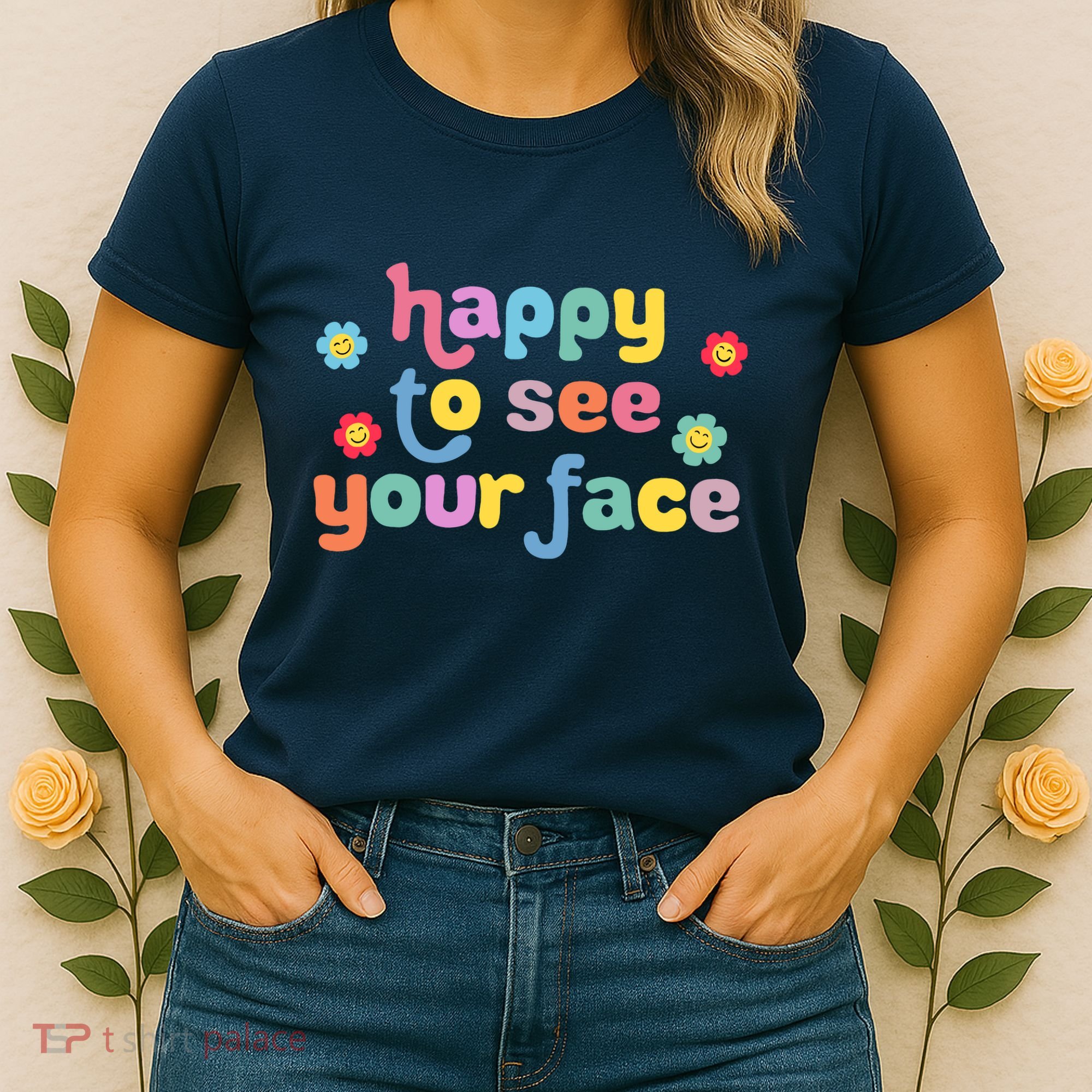 Happy To See Your Face Teachers Students First Day Of School Women's T-Shirt