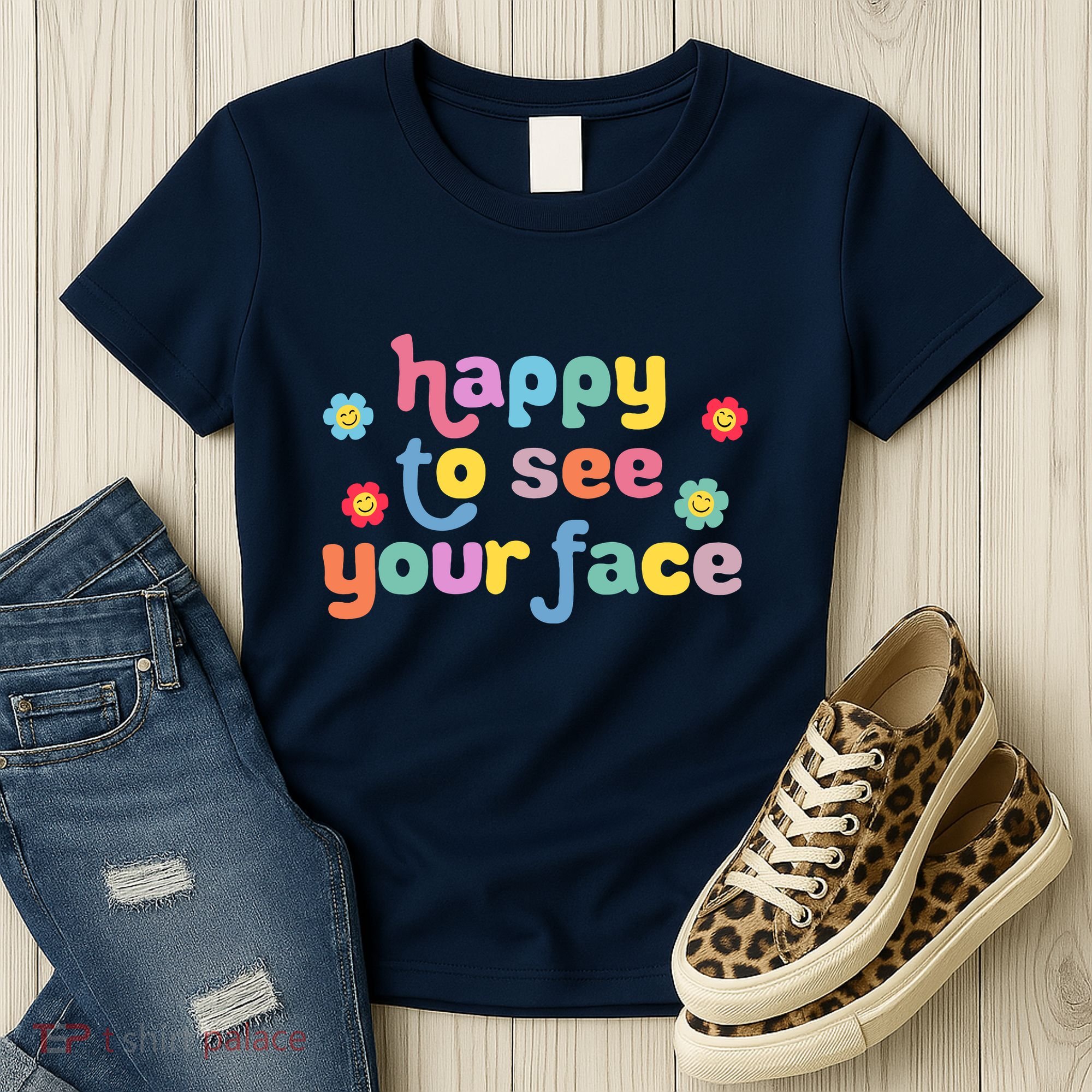 Happy To See Your Face Teachers Students First Day Of School Women's T-Shirt