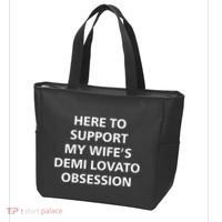 Here To Support My WifeS Demi Lovato Obsession Tote Bag thumb 3