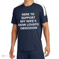 Here To Support My WifeS Demi Lovato Obsession Sport-Tek Competitor United Soccer Jersey thumb 0