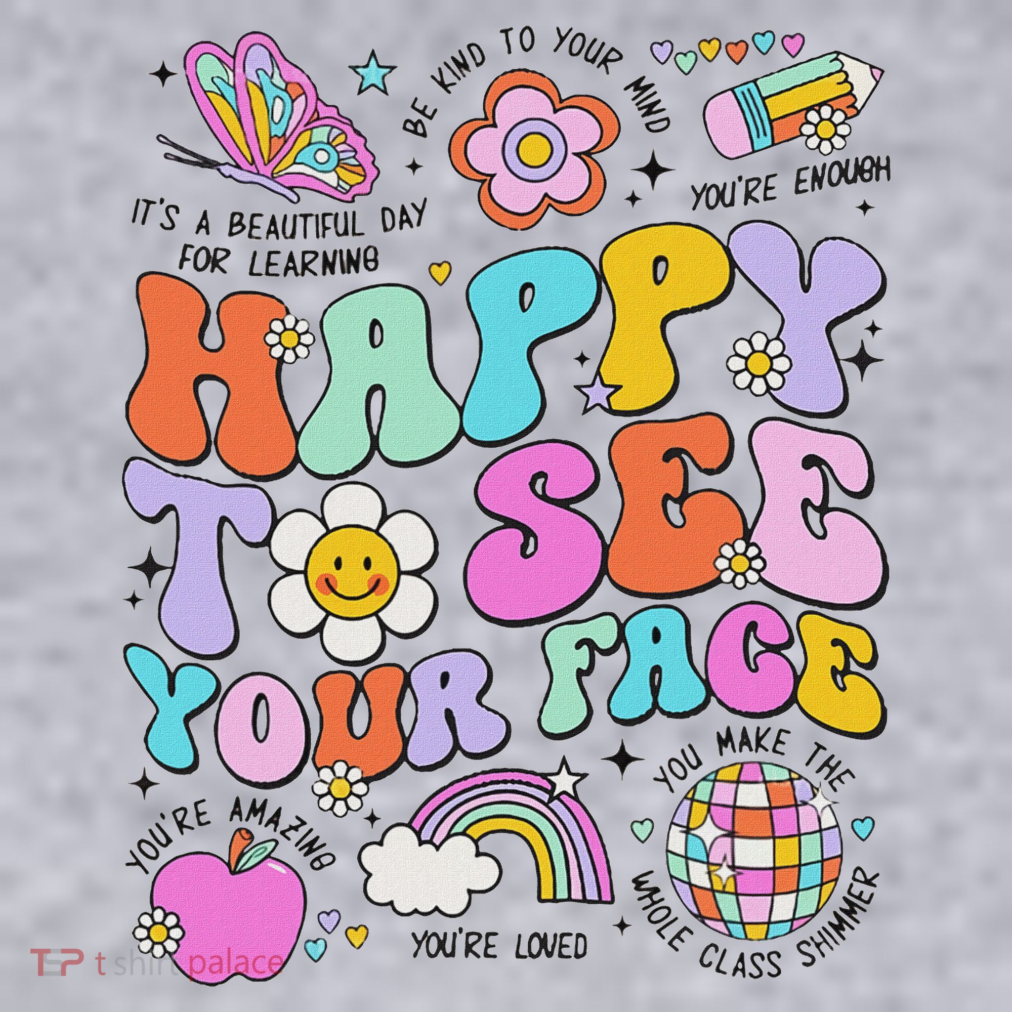 Happy To See Your Face Teacher Disco Ball Back To School Women's Sweatshirt