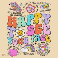 Happy To See Your Face Teacher Disco Ball Back To School Tote Bag thumb 4