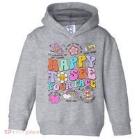 Happy To See Your Face Teacher Disco Ball Back To School Toddler Hoodie thumb 0