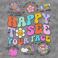 Happy To See Your Face Teacher Disco Ball Back To School Toddler Hoodie thumb 2