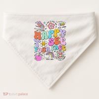 Happy To See Your Face Teacher Disco Ball Back To School USA-Made Doggie Bandana thumb 0