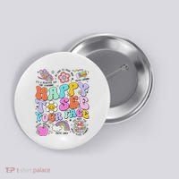 Happy To See Your Face Teacher Disco Ball Back To School Button thumb 0