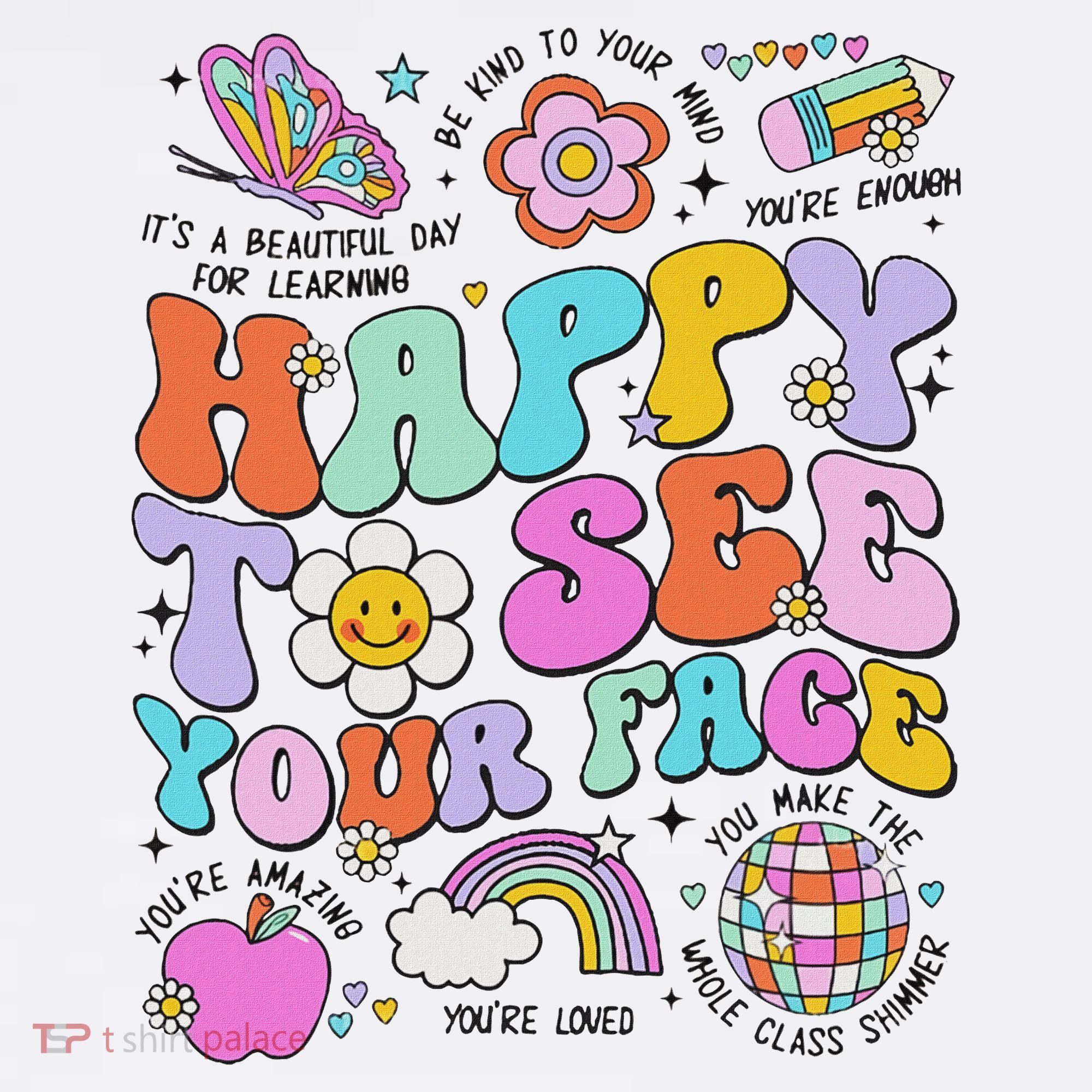 Happy To See Your Face Teacher Disco Ball Back To School Women's Hoodie