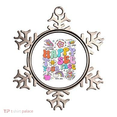 Happy To See Your Face Teacher Disco Ball Back To School Ornament