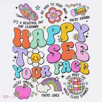 Happy To See Your Face Teacher Disco Ball Back To School Ornament thumb 1