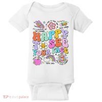 Happy To See Your Face Teacher Disco Ball Back To School Baby Bodysuit thumb 0