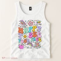 Happy To See Your Face Teacher Disco Ball Back To School Tank Top thumb 2