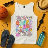 Happy To See Your Face Teacher Disco Ball Back To School Tank Top thumb 4