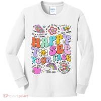 Happy To See Your Face Teacher Disco Ball Back To School Kids Long Sleeve Shirt thumb 0