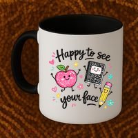 Happy To See Your Face Teacher School Coffee Mug thumb 2