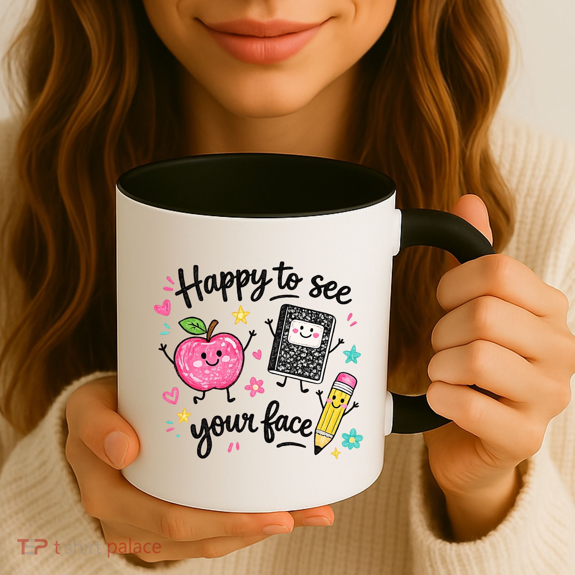 Happy To See Your Face Teacher School Coffee Mug