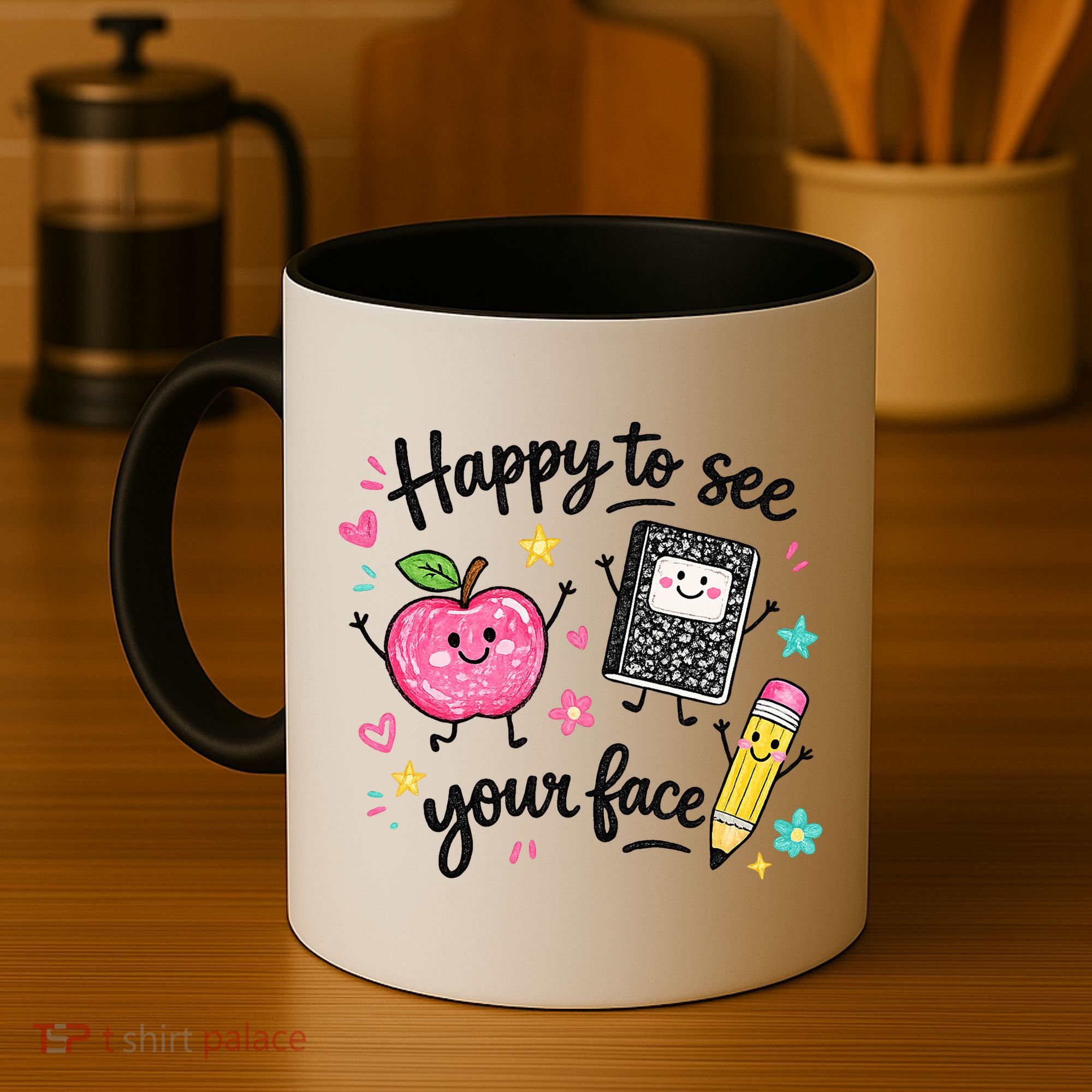 Happy To See Your Face Teacher School Coffee Mug