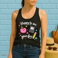 Happy To See Your Face Teacher School Women's Tank Top thumb 2