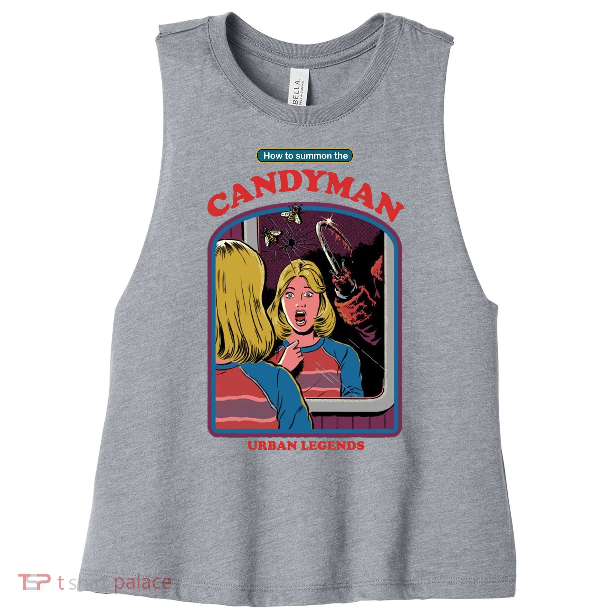How To Summon The Candy Man Women's Racerback Cropped Tank