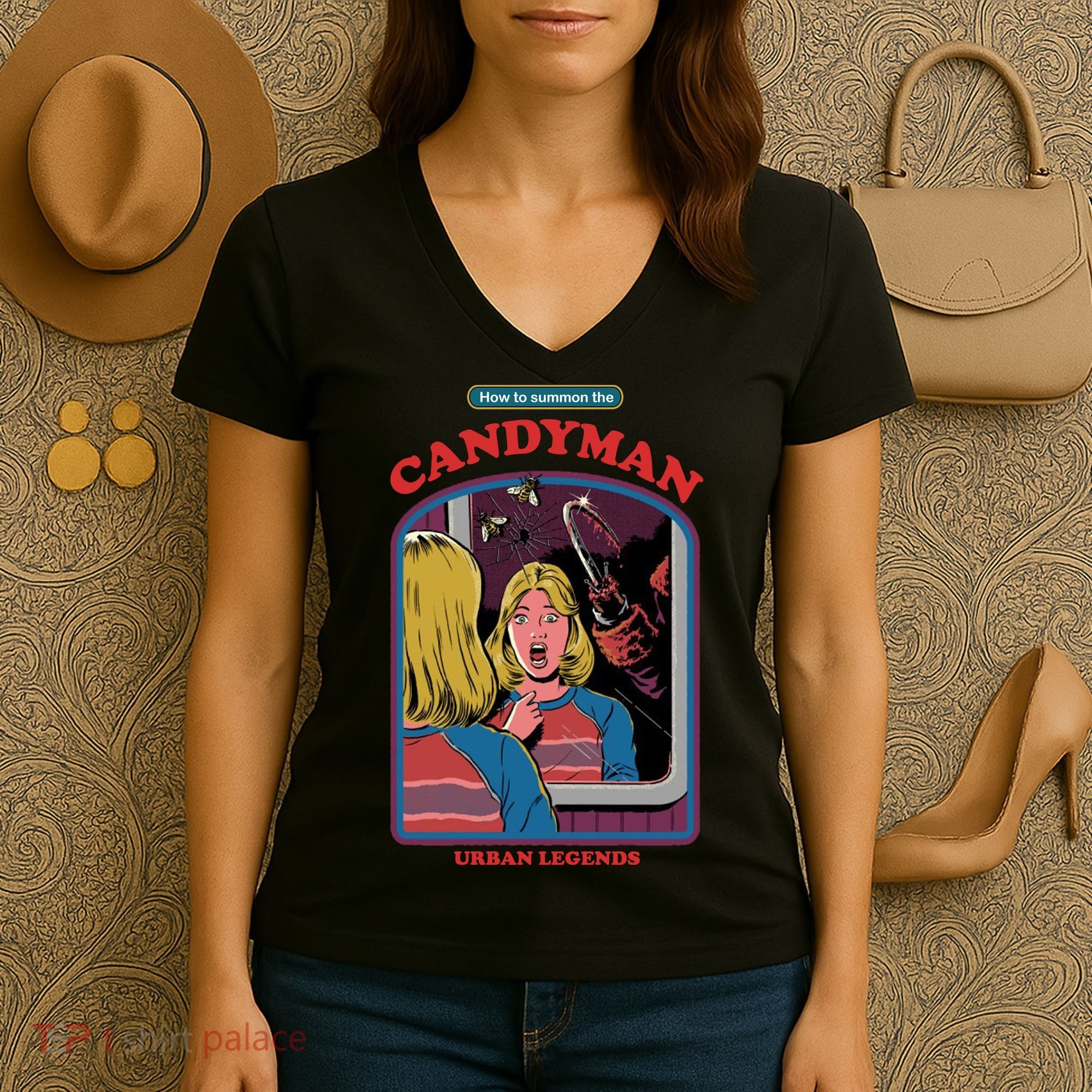 How To Summon The Candy Man Women's V-Neck T-Shirt