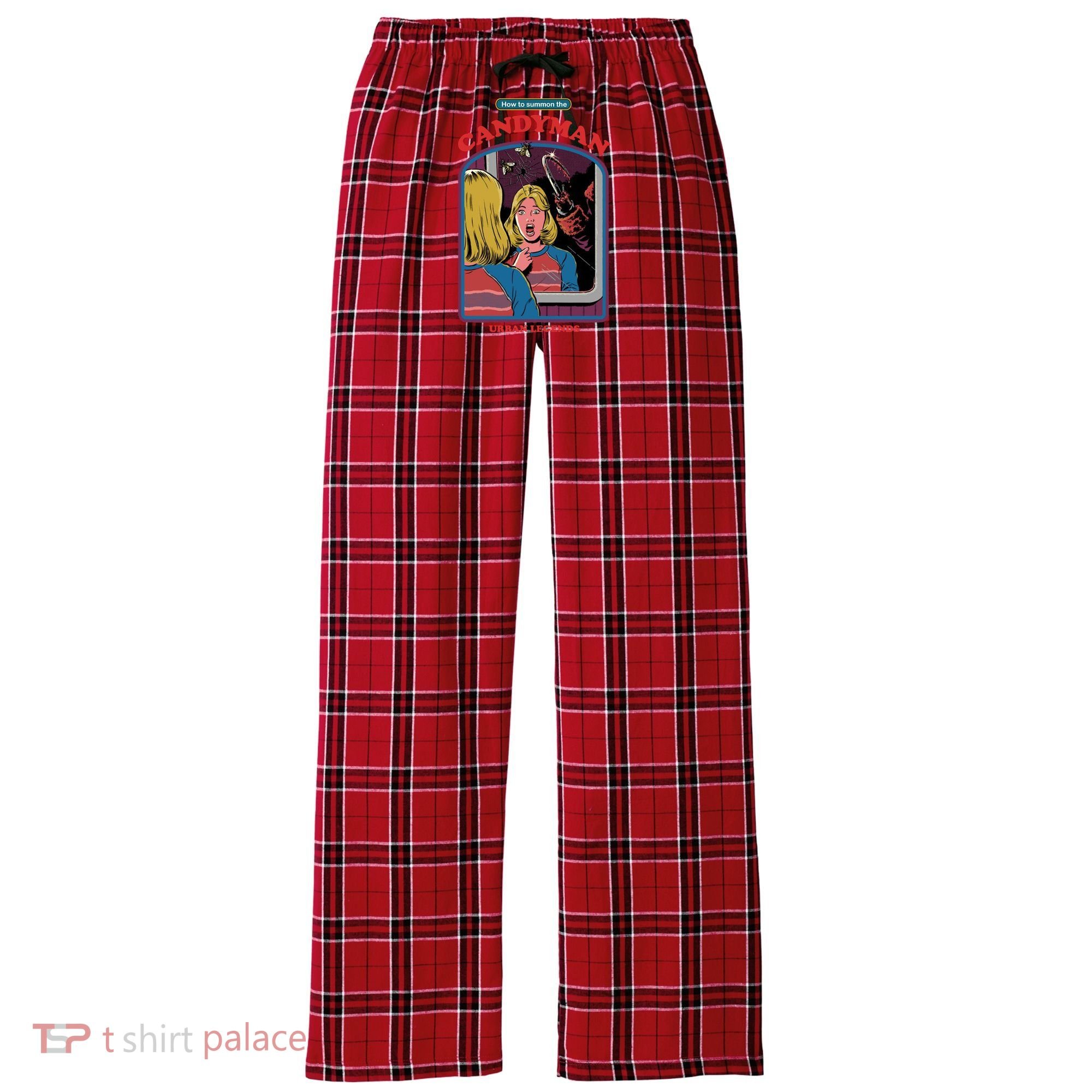 How To Summon The Candy Man Women's Flannel Plaid Pajama Pants