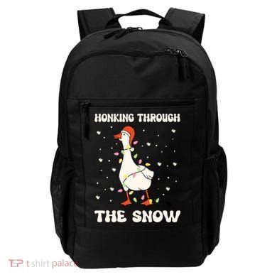 Honking Through The Snow Funny Goose Ugly Christmas Backpack